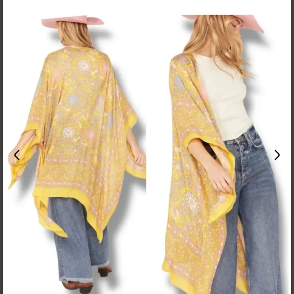 Free People Yellow Floral Beach Cover-Up - Picture 4 of 5